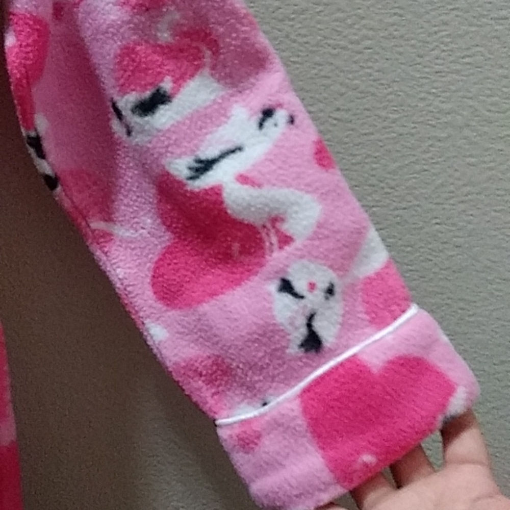 Kitty Print Fleece Robe - Picture 4 of 8